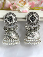 Pranjal Jhumki Earrings-Black