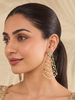 Kanvi Long Earrings-White
