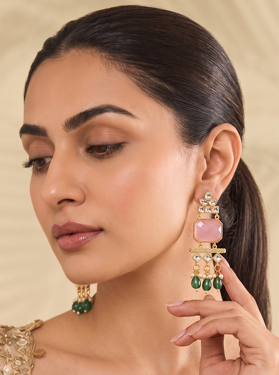 Ananya Earrings-Pastel Pink