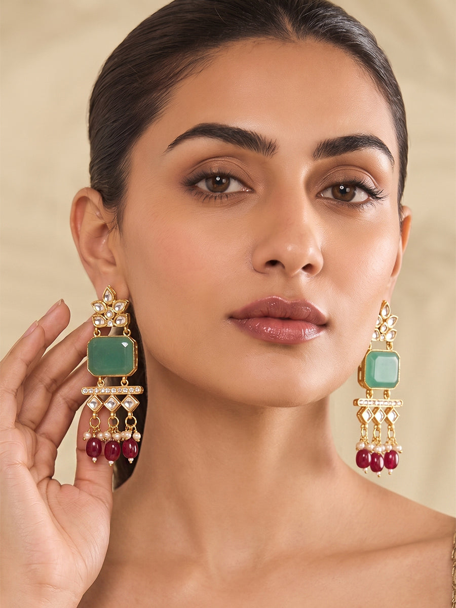 Ananya Earrings-Mint Green