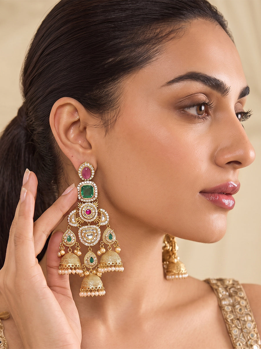 Vihani Jhumki Earrings-Multicolor