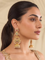 Ekisha Long Jhumki Earrings-Multicolor