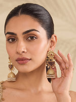 Moksha Jhumki Earrings-Purple