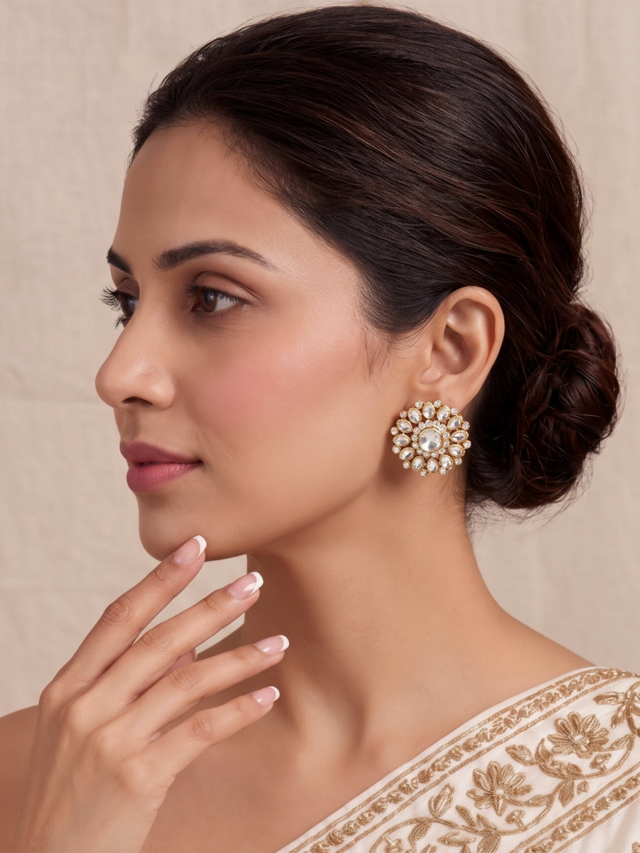 Aranya Stud Earrings-Gold