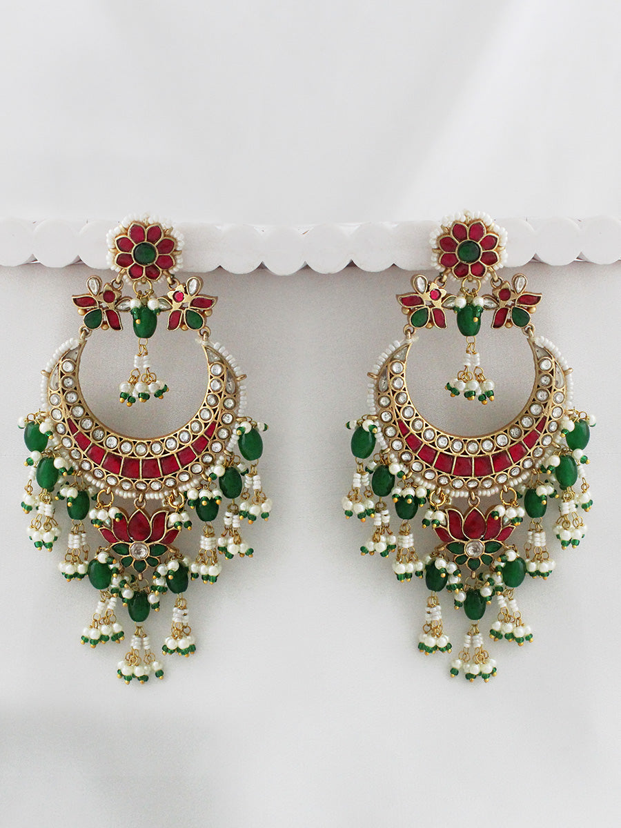 Prishti Chandbali Earrings-Multicolor