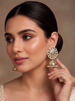 Mehar Jhumki Earrings-Grey