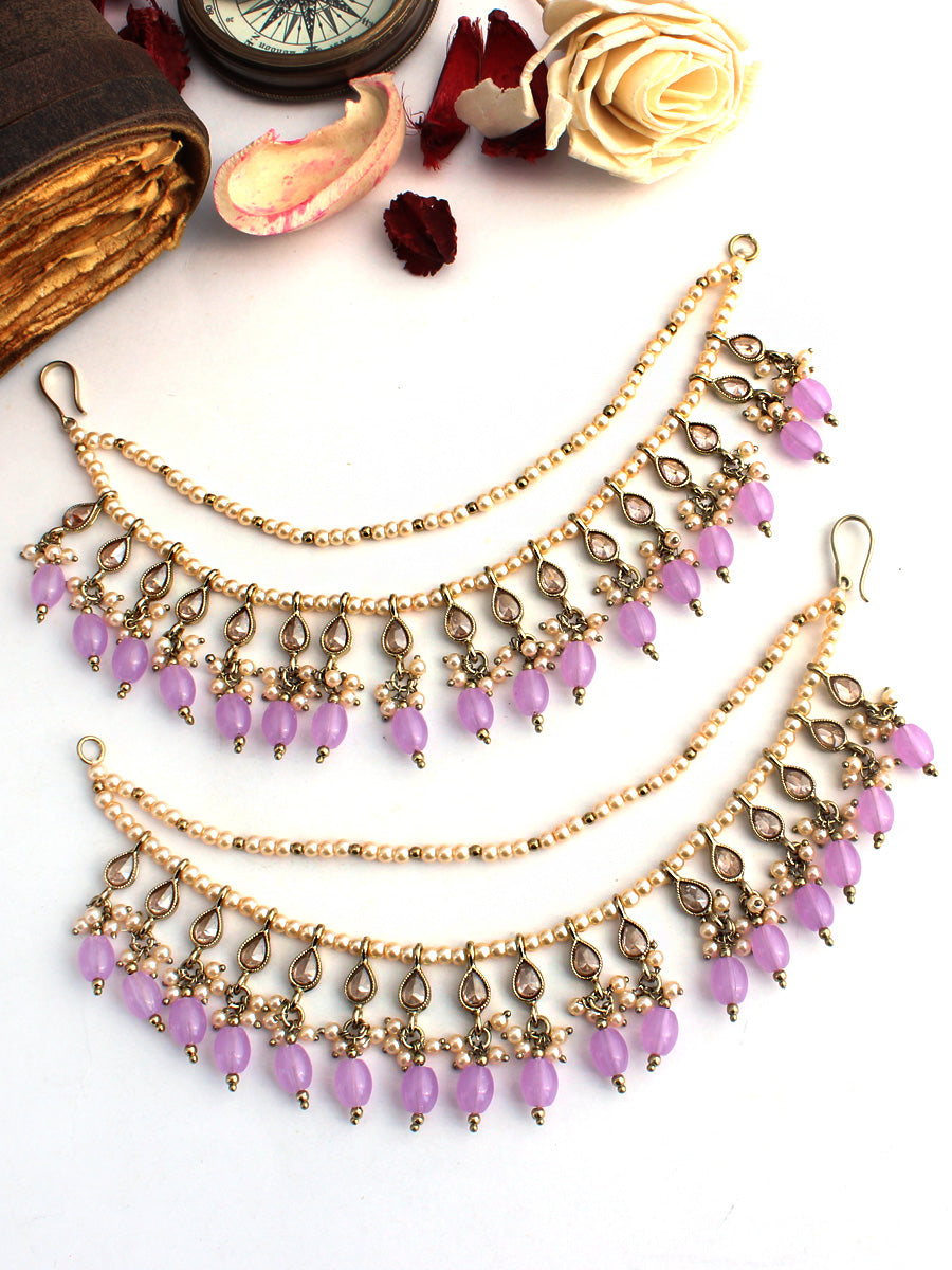 Rabia Ear Chain-Lavender