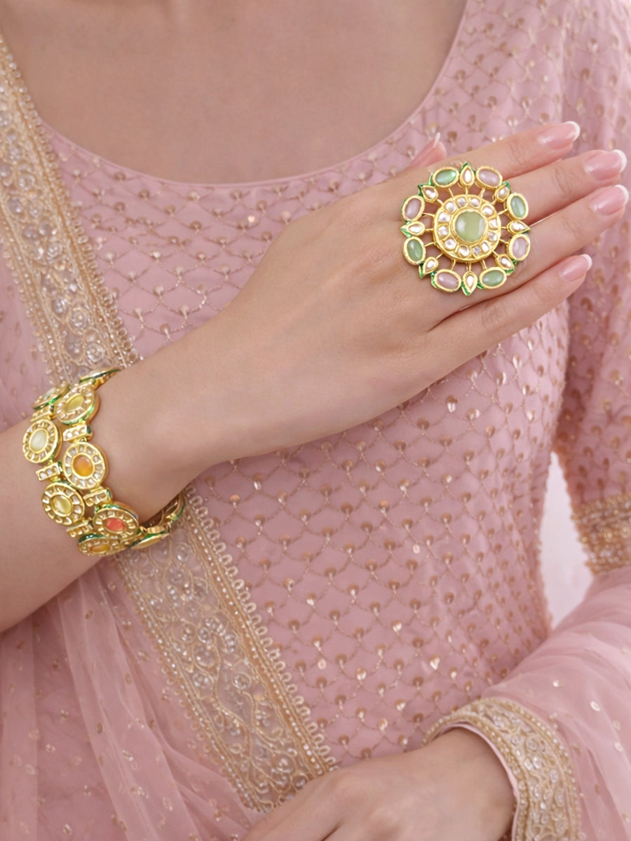 Nabhya Ring-Pastel / Mint Green