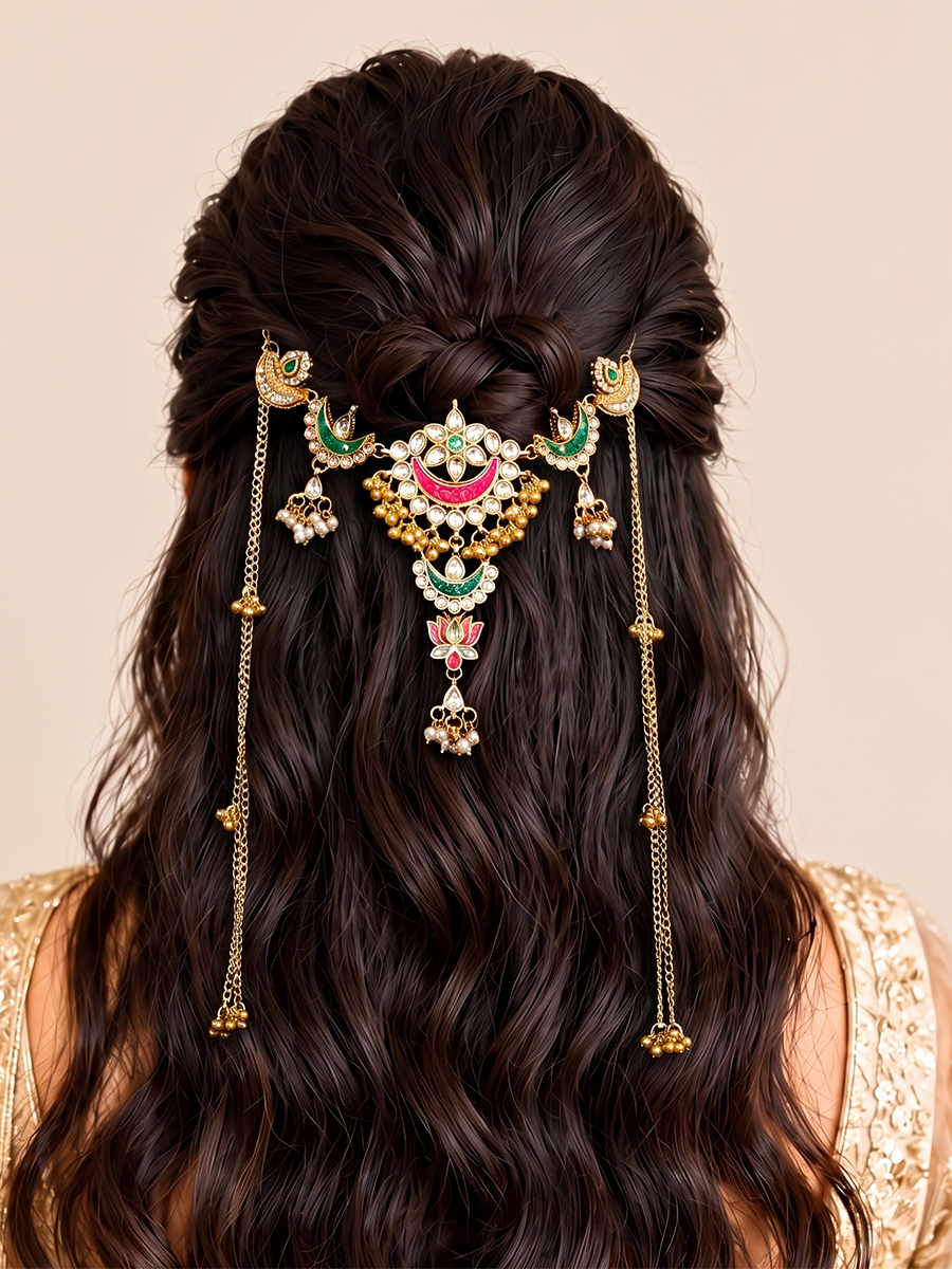 Somika Hair Accessory-Maroon / Green