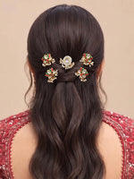 Sheel Bun & Braid Hair Accessory-Maroon / Green
