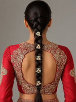 Sheel Bun & Braid Hair Accessory-Maroon / Green
