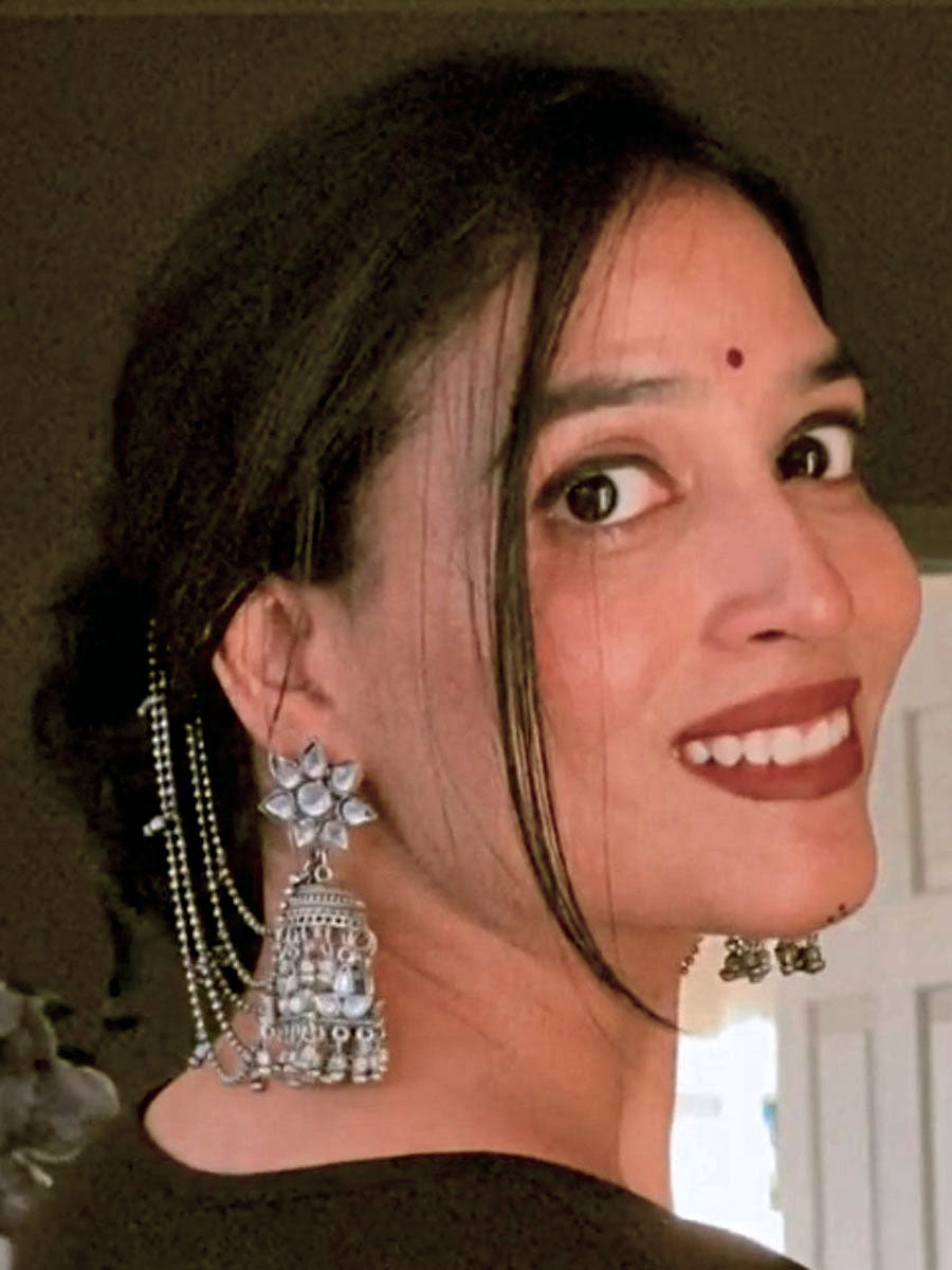 Himani Jhumka Earrings With Ear Chain