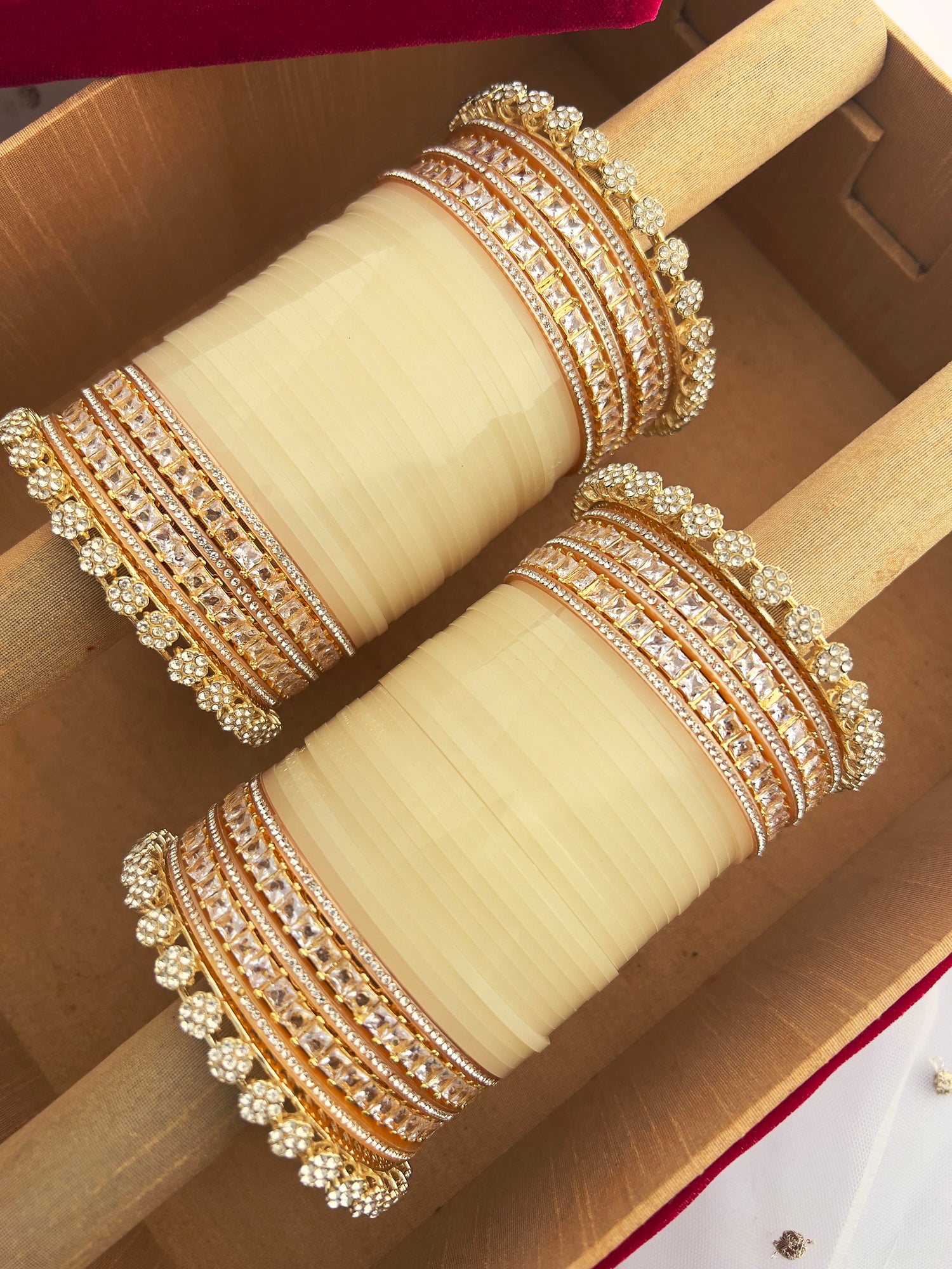 Kavisha Bridal Choora Bangle Set - Ivory