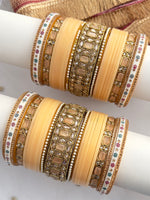 Niyati Bridal Choora Bangle Set - Peach