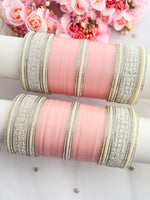 Himangi Bridal Choora Bangle Set-Pastel PInk