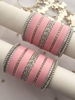 Akansha Bridal Choora Bangle Set-Pastel Pink 