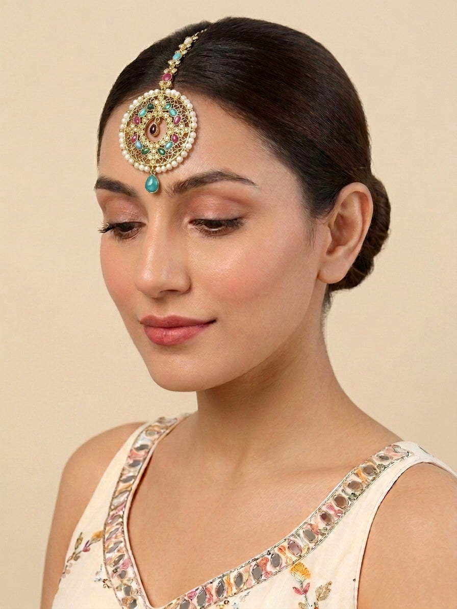 Inayat Maang Tikka-Multicolor