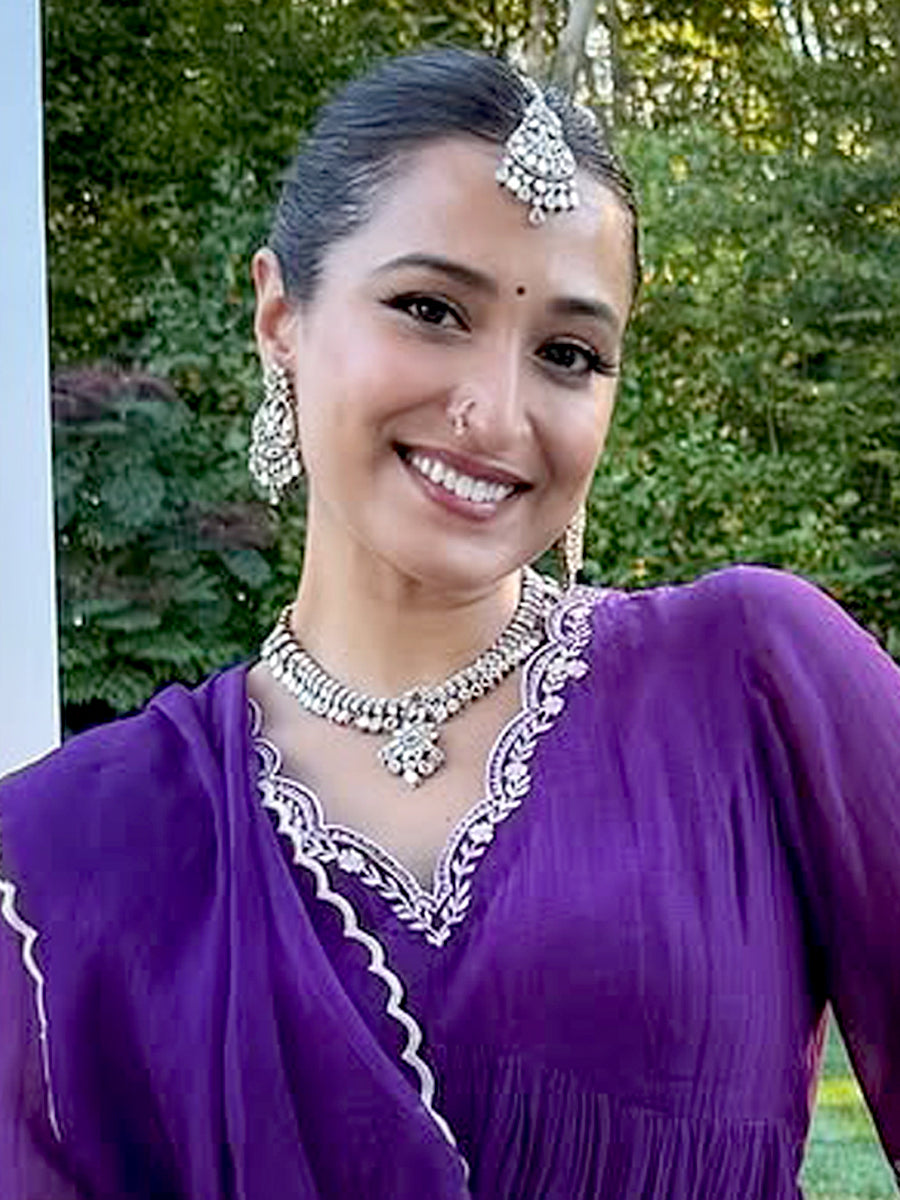 Nirvi Mirror Necklace Set