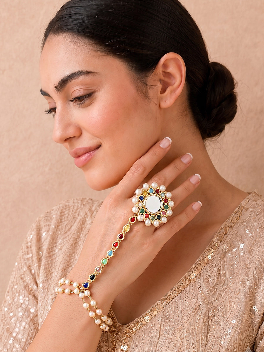 Drishti Hand Harness / Bracelet-Multicolor