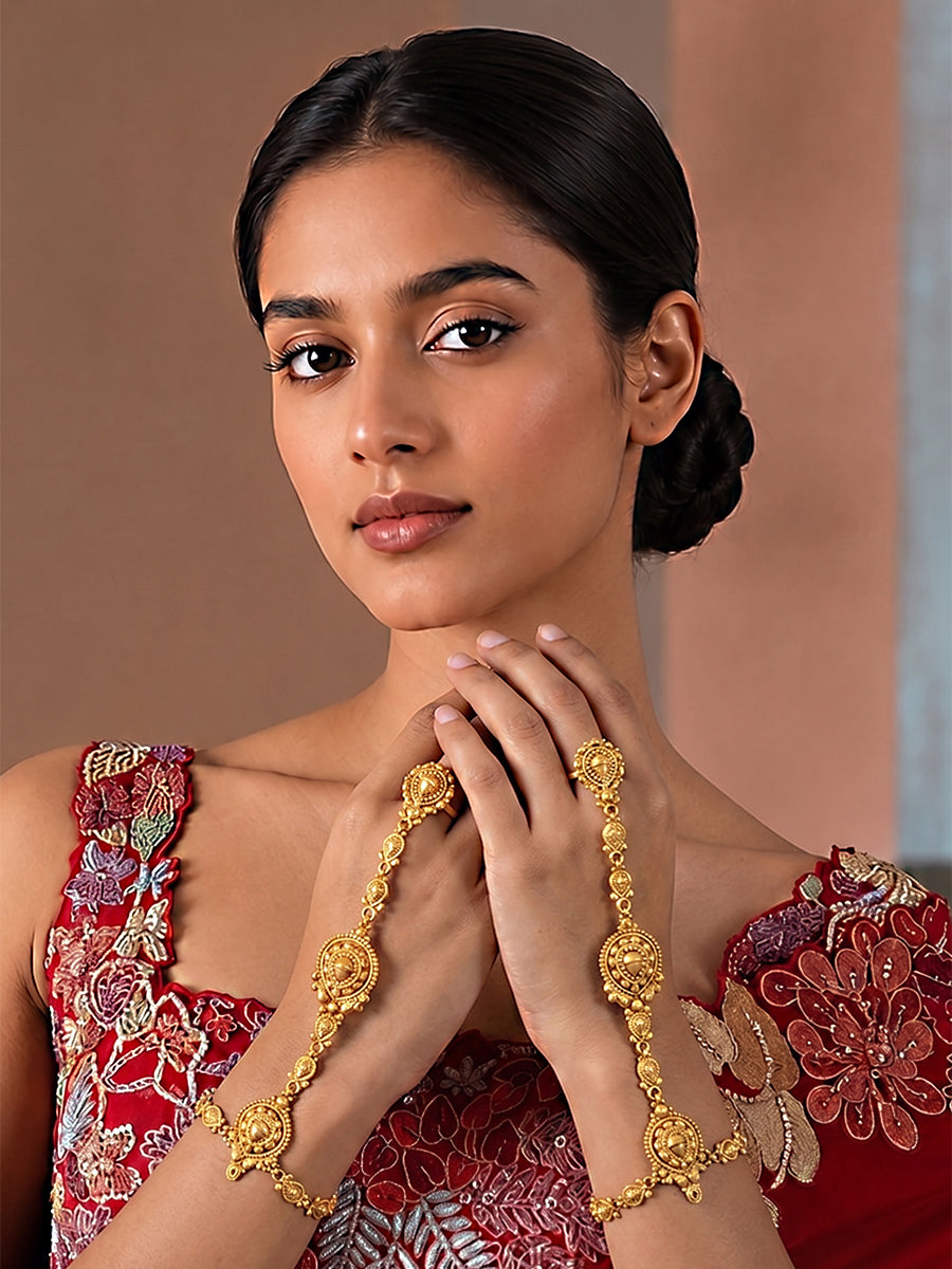 Prajna Hand Harness/Bracelet-Gold