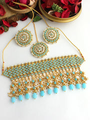 Sabhyta Necklace Set-Turquoise