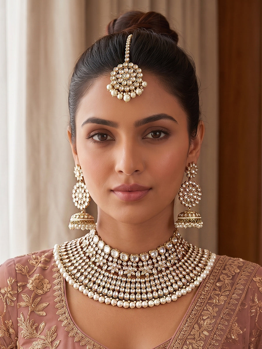 Rabia Necklace Set - White