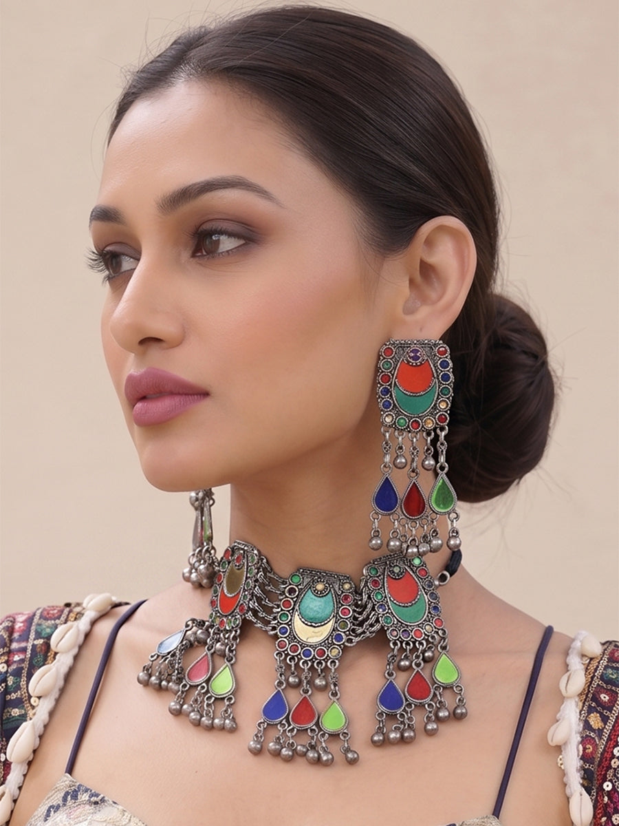Yashna Necklace Set-Multicolor