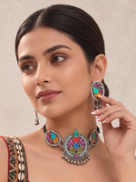 Noori Necklace Set-Multicolor