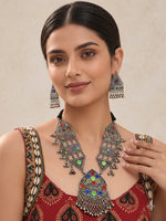 Ipshita Choker Necklace Set-Antique Silver