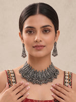Delisha Necklace Set-Antique Silver