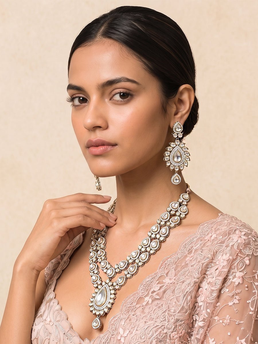 Delhi Necklace Set-Metallic