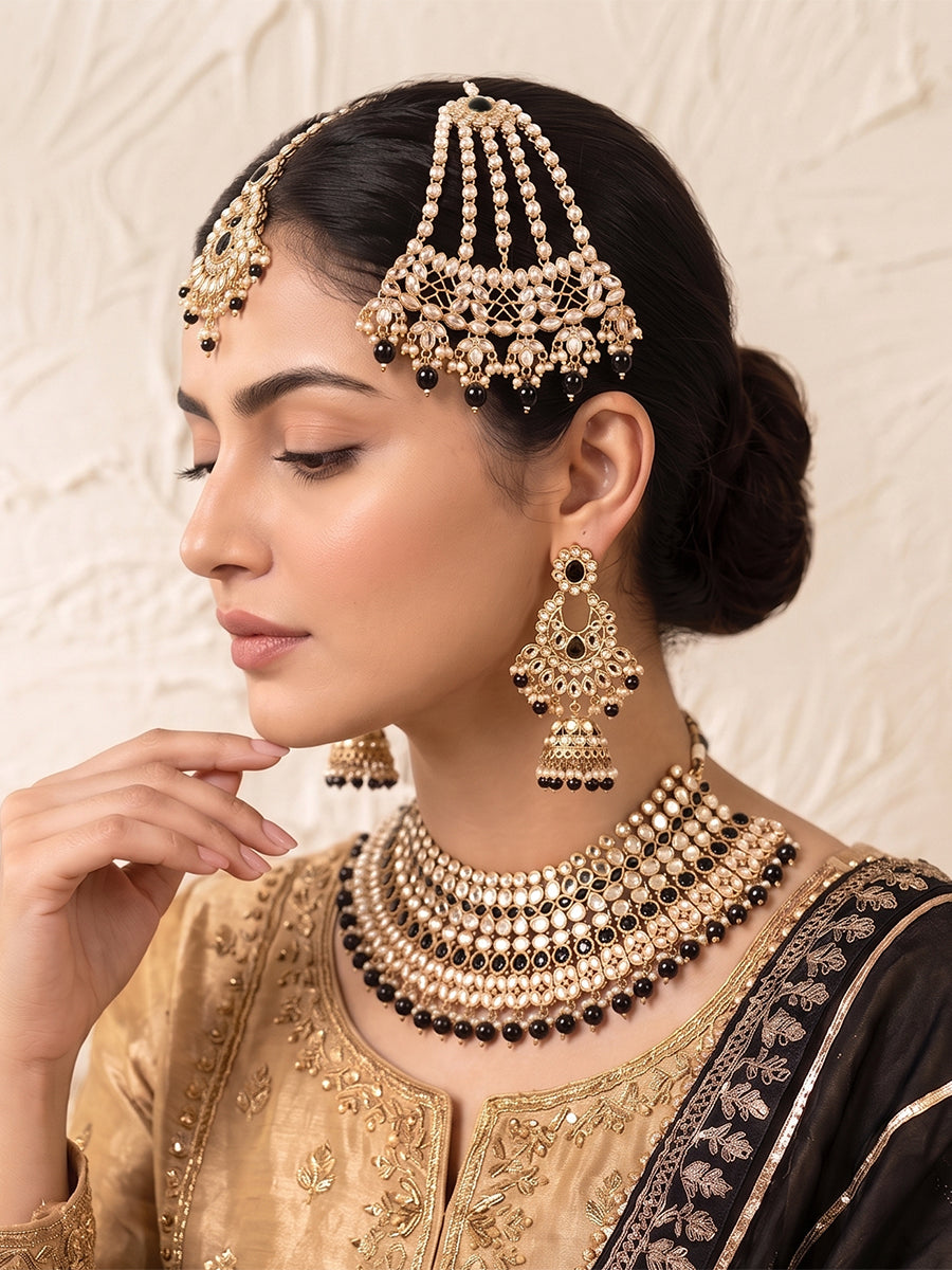 Azeen Necklace Set - Black