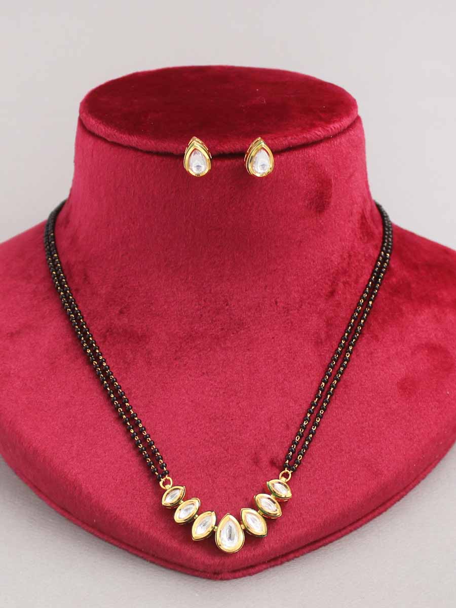 Prisha Mangalsutra Necklace Set-Black