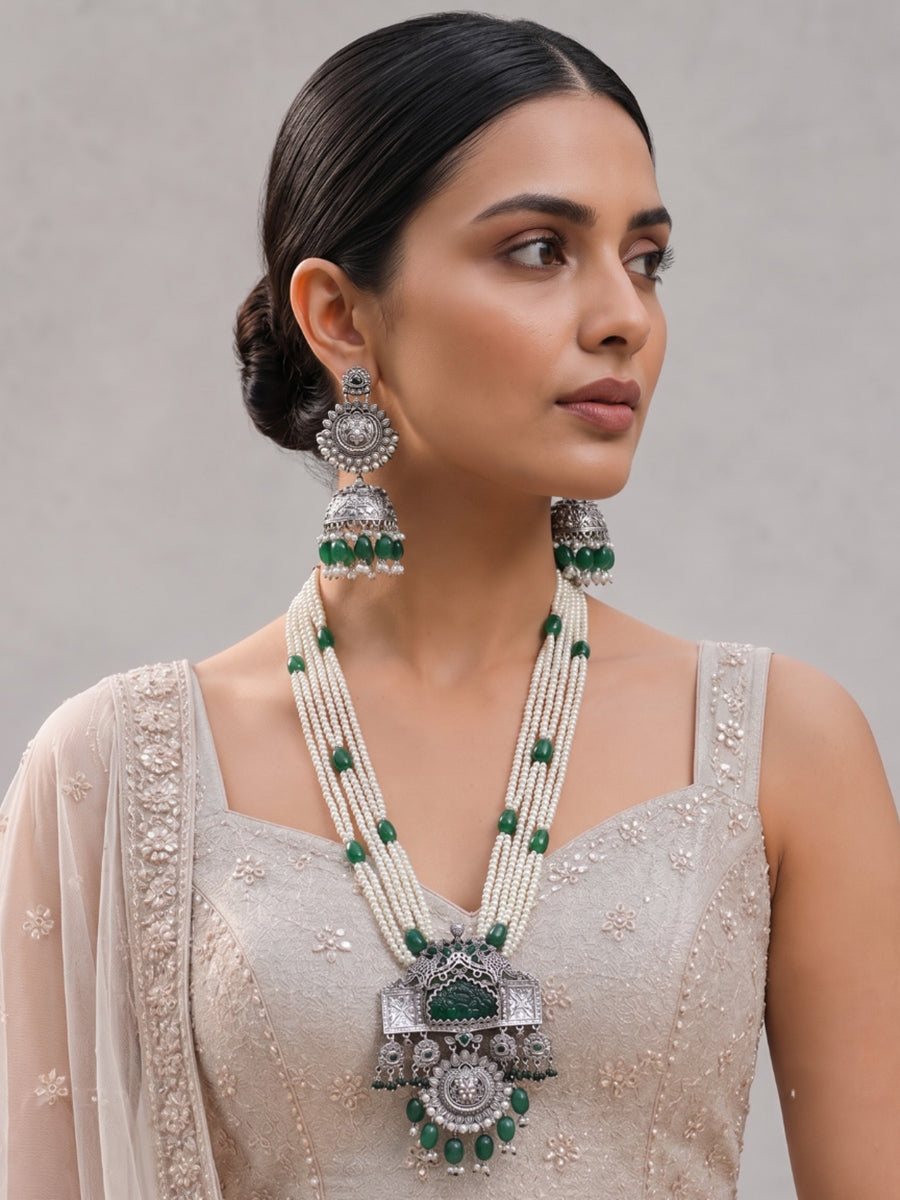 Priyal Necklace Set-Green