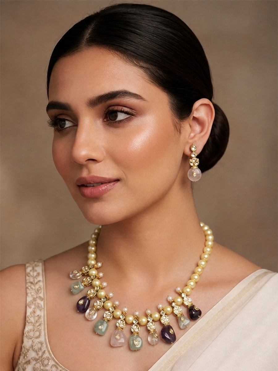 Drishti Necklace Set-Multicolor