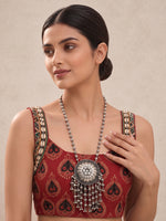 Ipshita Long Necklace-Antique Silver