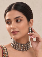 Ushmi Choker Necklace Set-Metallic