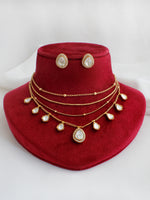 Pravya Layered Necklace Set-Gold