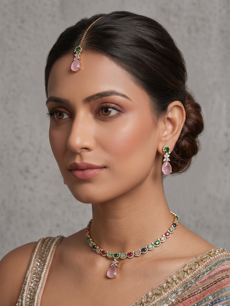  Noah Pendant Necklace set  - Multicolor
