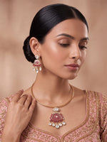 Vamika Hasli Necklace Set-Pastel Pink