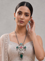 Dhwani Long Pendant Necklace Set-MultiColor