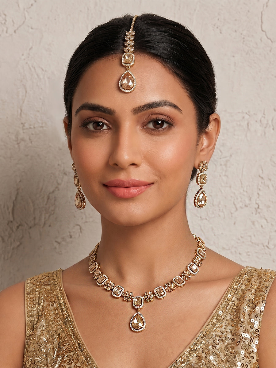 Manira Necklace Set-Gold