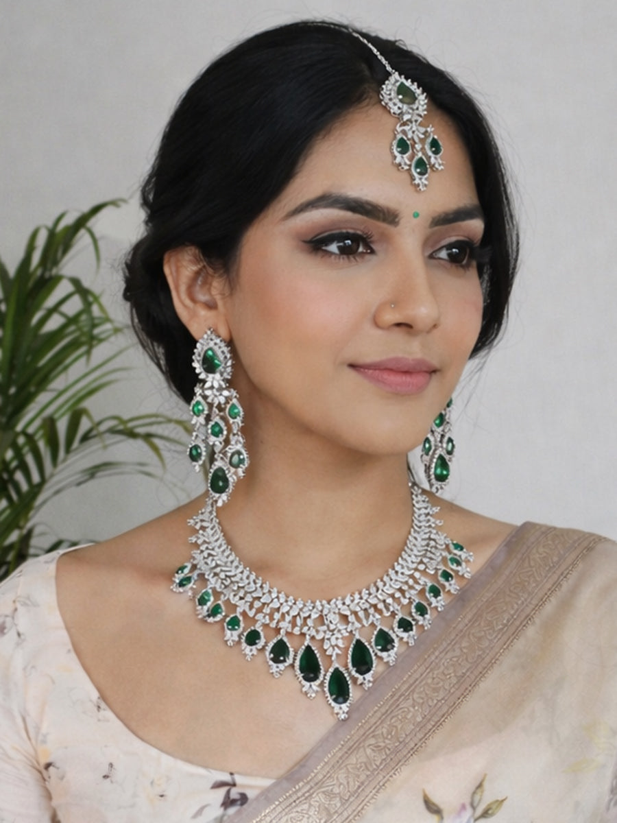 Melissa Necklace Set-Green