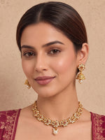 Menka Necklace Set-Maroon
