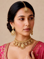 Snehal Necklace Set-Gold