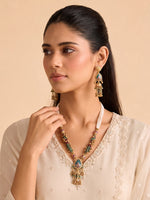 Unnati Mala Necklace Set-Mint Green