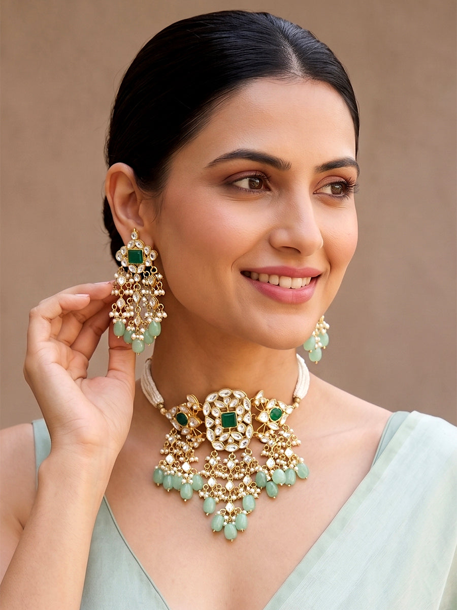 Kiara Necklace Set-Green