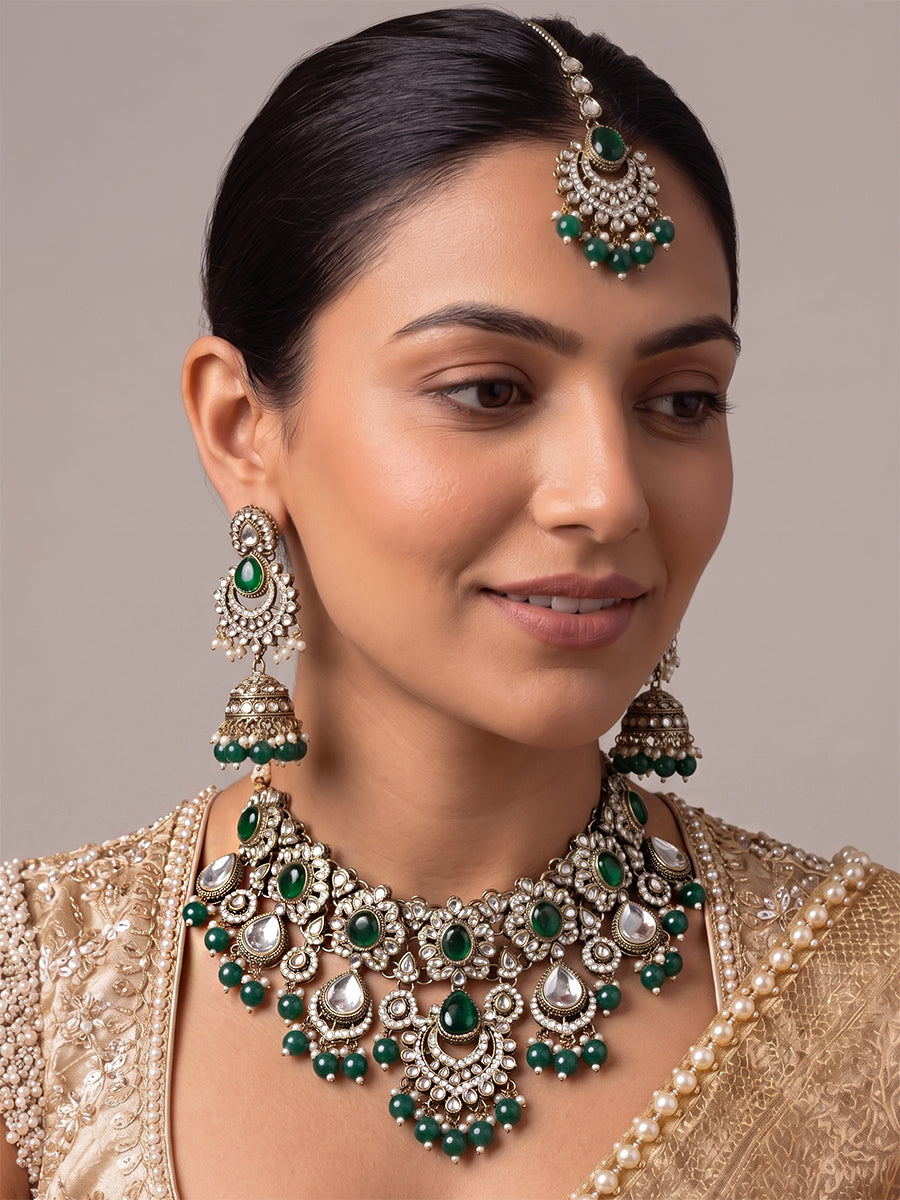 Drisha Necklace Set-Green