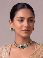 Shivira Choker Necklace Set-Green