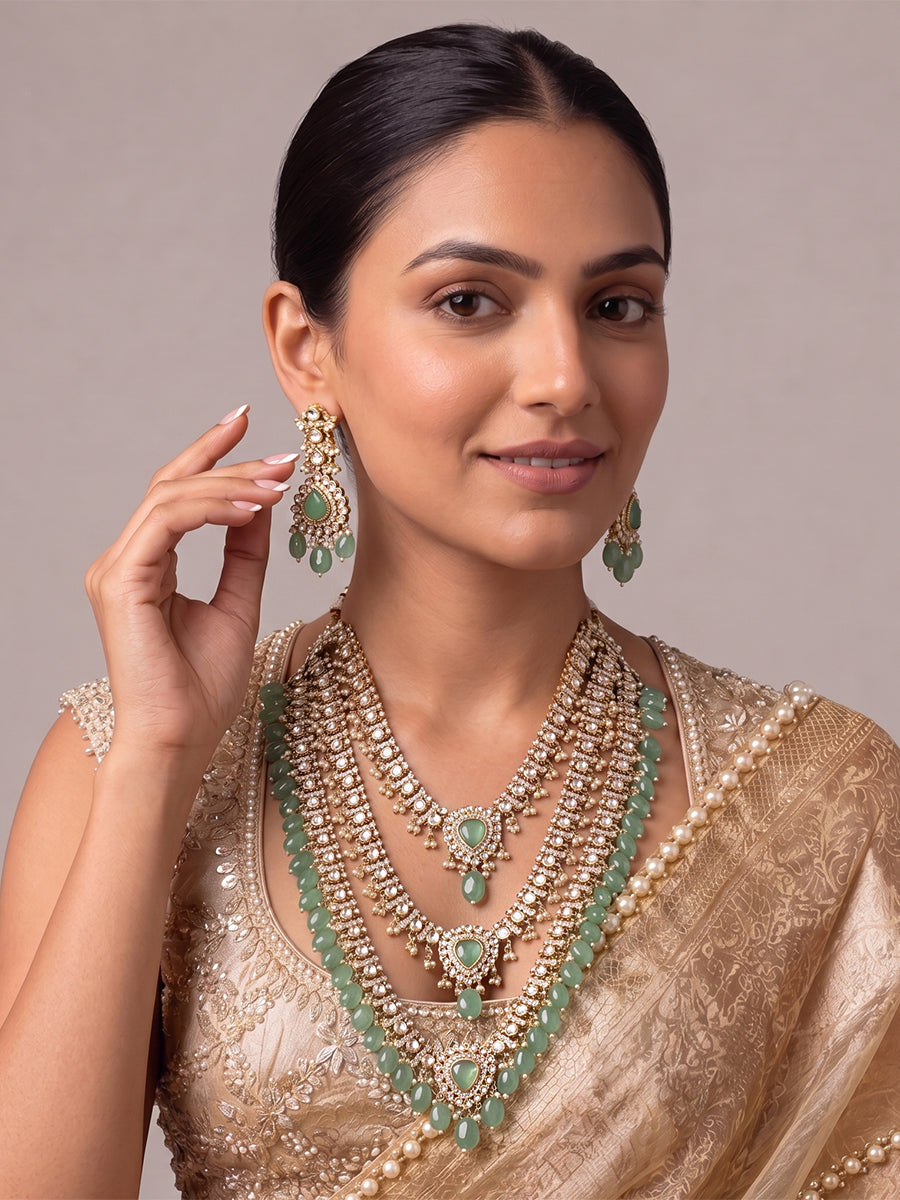 Miarsa Layered Necklace Set-Mint Green